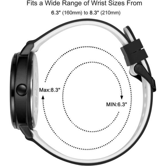 Solar Powered Watch for Women/Man/Nurse, Watch with 24 Hour Second Hand